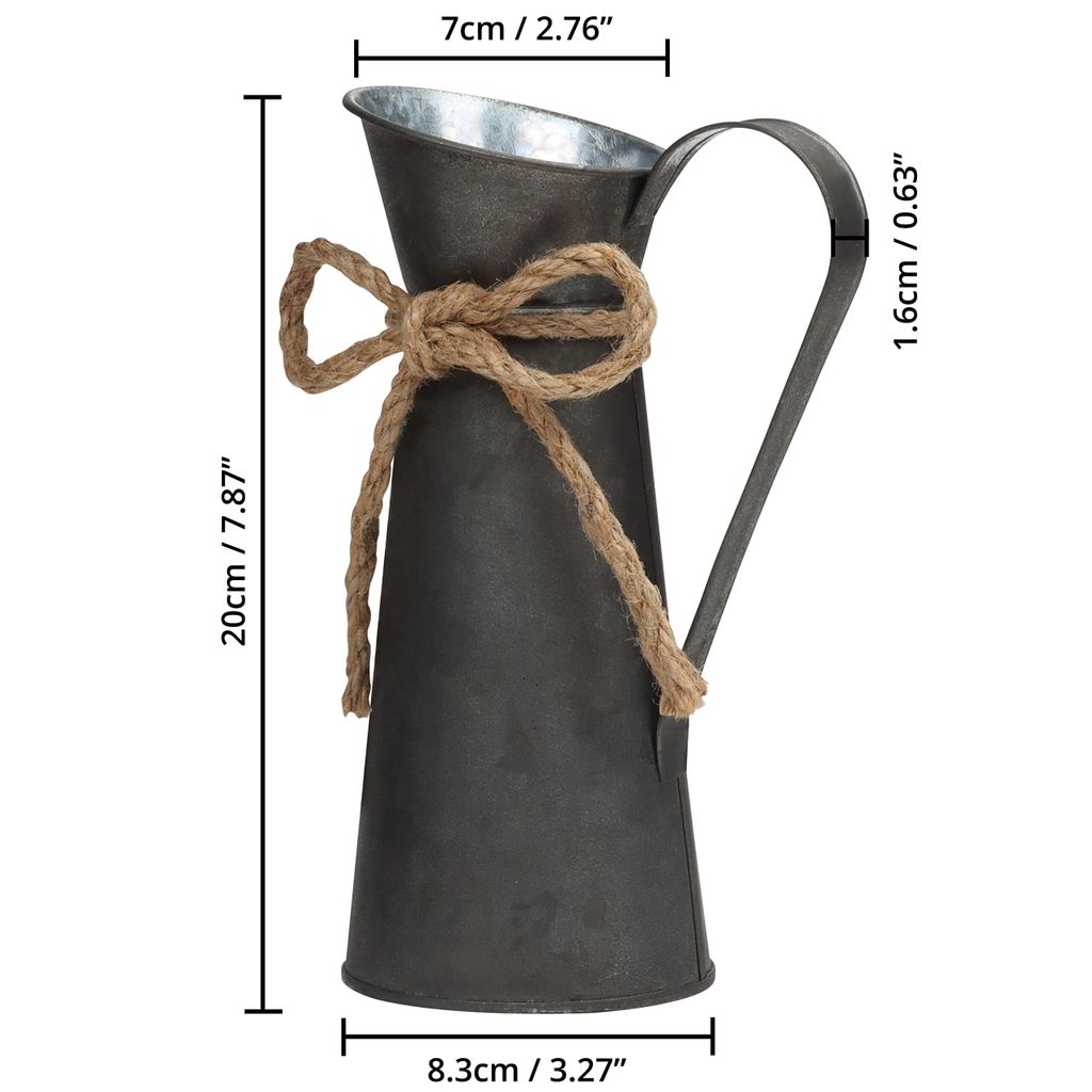 Belle Vous Rustikale Deko Milchkannen aus Metall (2 Stück) Produktbild 2