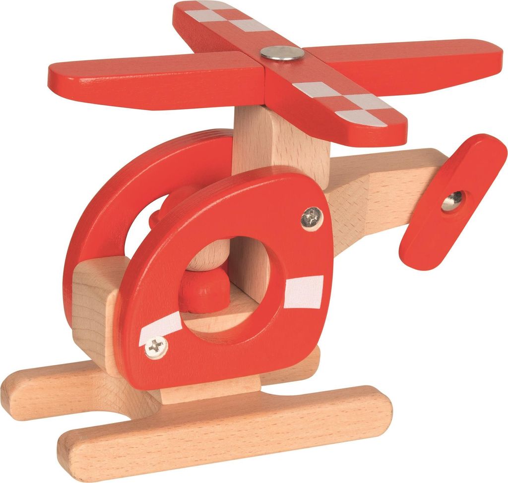 Goki Holz Hubschrauber Spielzeug rot - nachhaltigesHolz Produktbild 