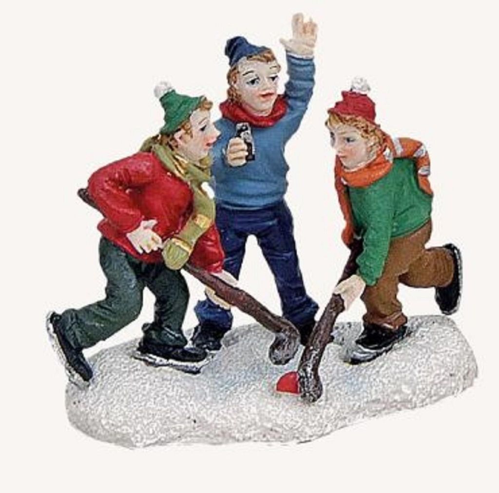 Wurm Figur Weihnachtsdorf Nr. 35 C - Hockeyspielende Kinder
