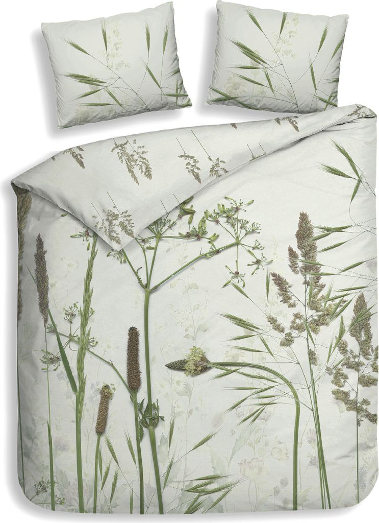 Heckett and Lane Ona Dbo 240 Green Bettwäsche 1 x Bettbezug 240x220 + 2 x Kopfkissenbezug 80x80 Green grün