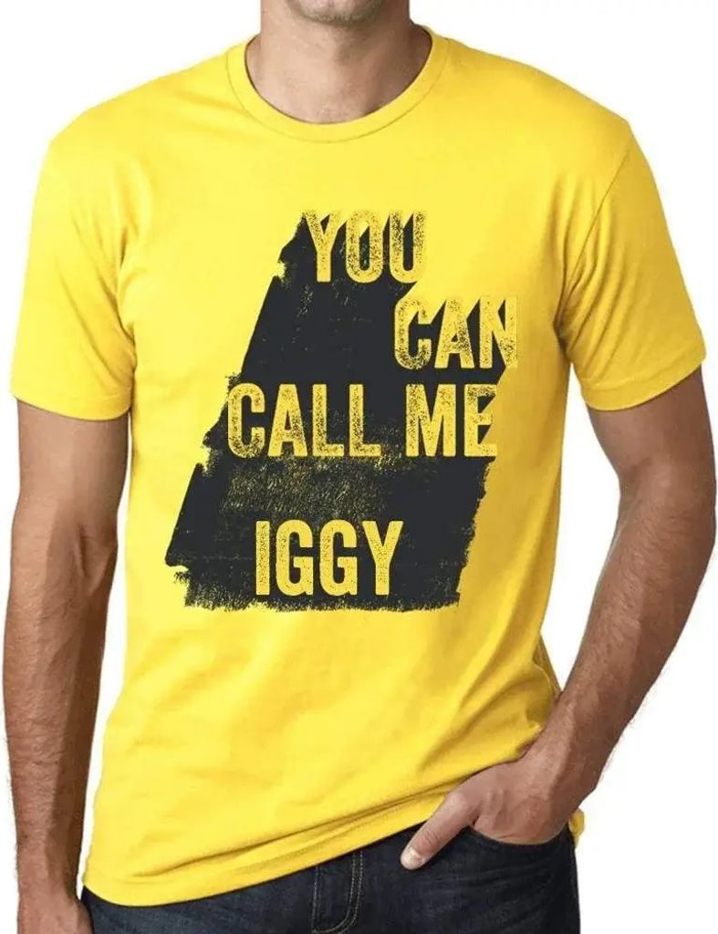 Herren Grafik T-Shirt Du kannst mich Iggy nennen – You Can Call Me Iggy – Öko-Verantwortlich Vintage Jahrgang Kurzarm Lustige Druck Geburtstag