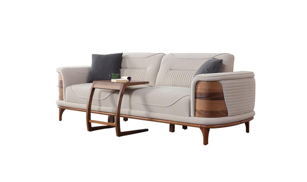 Dreisitzer-Sofas für das Wohnzimmer aus m beigefarbenem Produktbild 