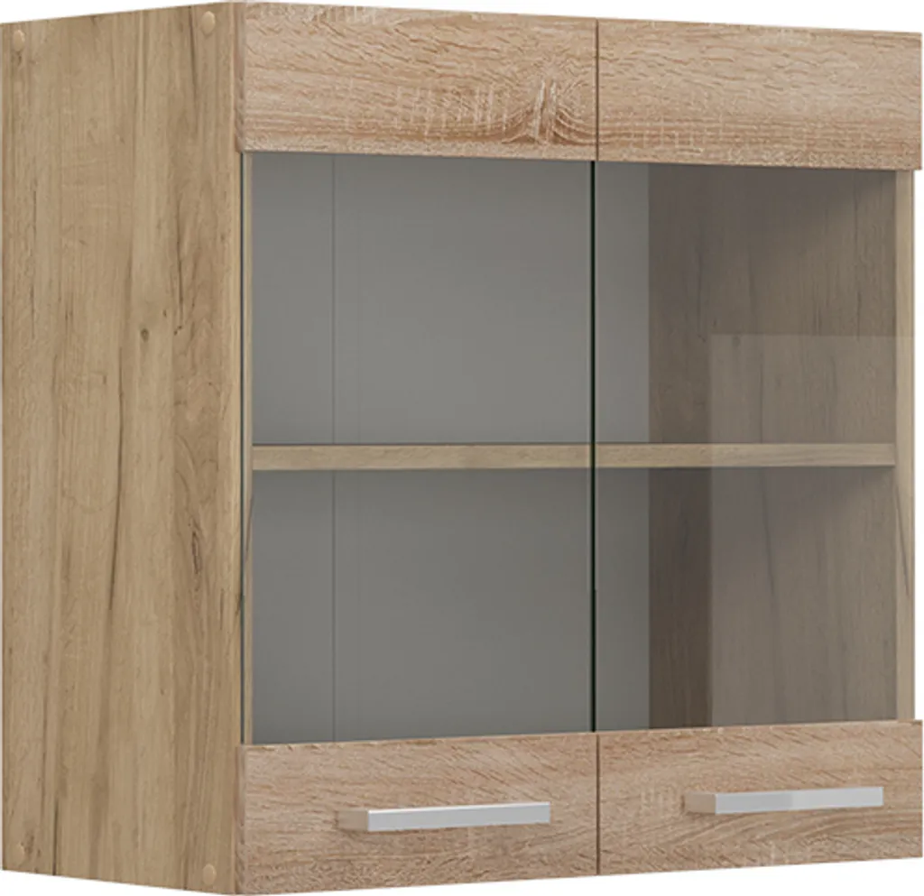 Vicco Mobile Vetrina R-Line Sonoma 60cm - Cucina Accogliente e Calda