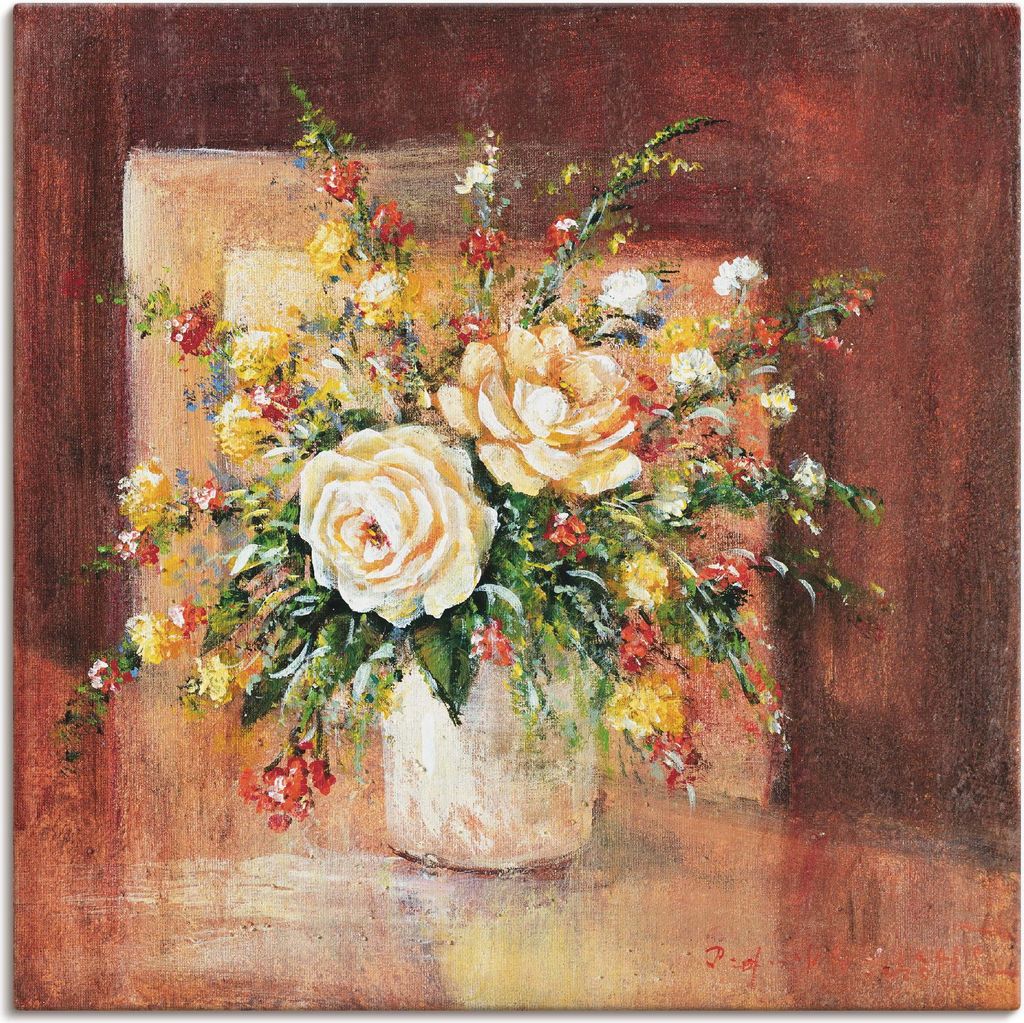 ARTland Leinwandbild Spanische Blumen II Größe: 50x50 cm