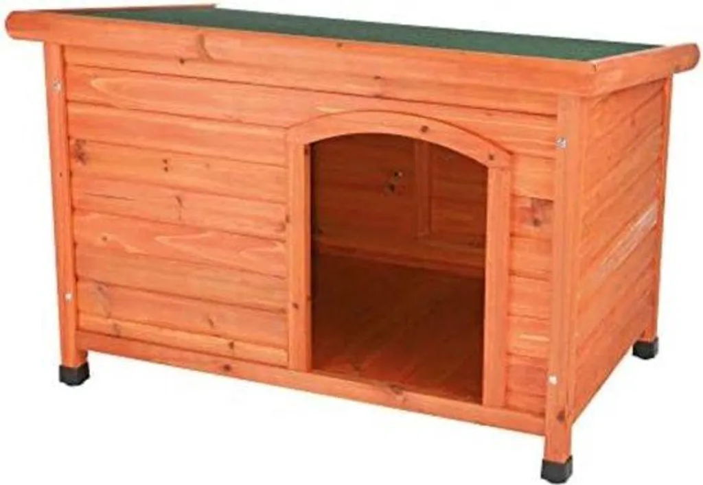 Niche en bois isolante 85 cm avec toit imperméable et pieds surélevés