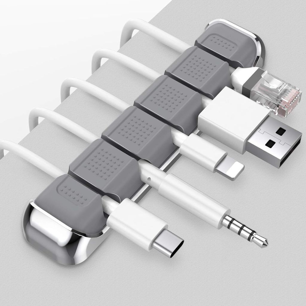 Kabelhalter Kabel Organizer mit 5 Steckplätzen Kabelmanagement Schreibtisch Kabelclip Organisation für Büro Zuhause und Auto USB-Kabel/Netzkabel...