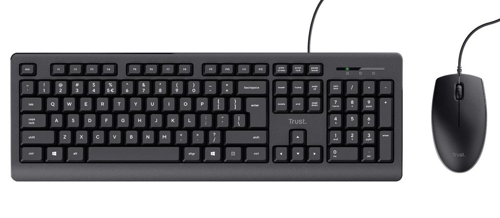 Trust TKM-250 Tastatur-Maus-Set kabelgebunden schwarz Produktbild 