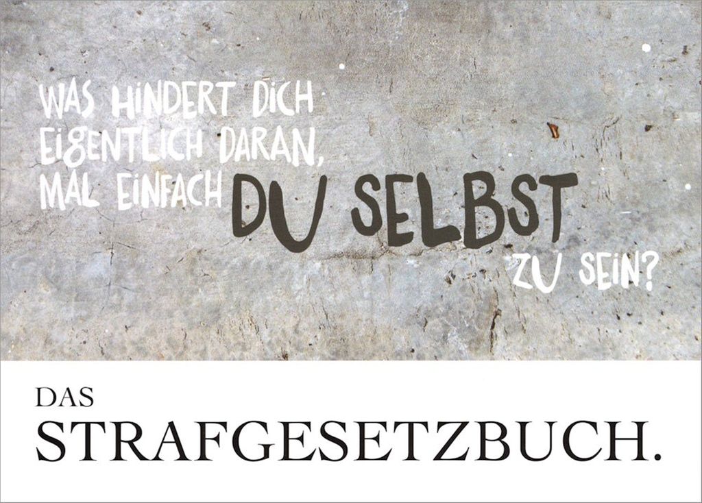 Postkarte "Was hindert Dich eigentlich daran, mal einfach ..."