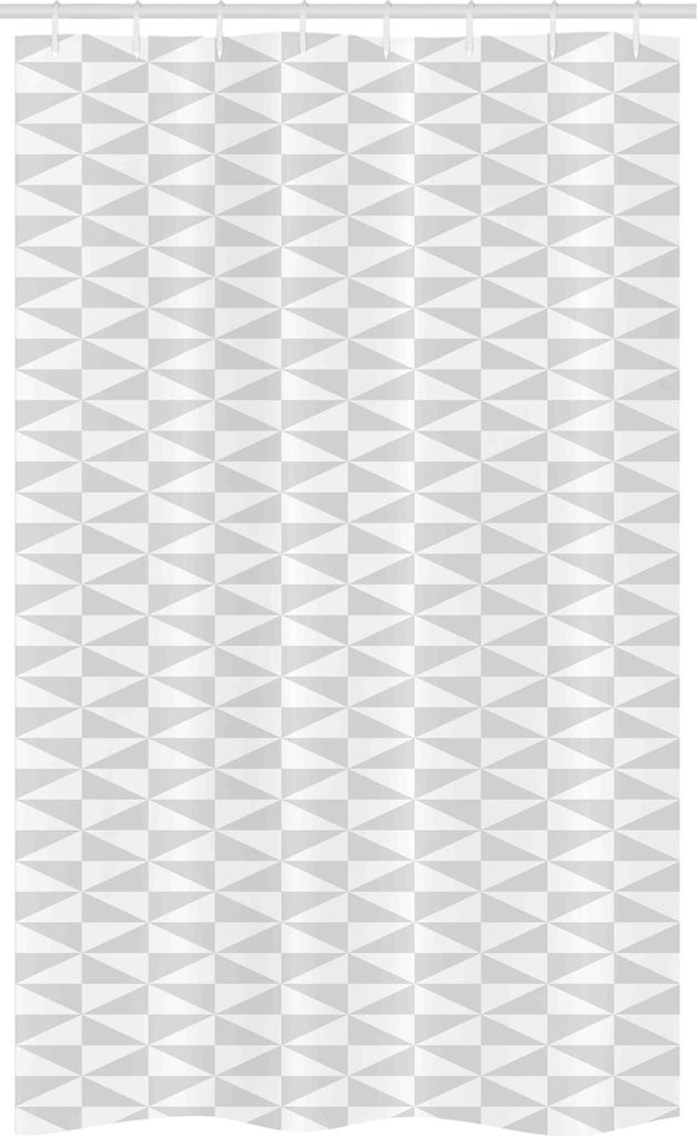 ABAKUHAUS grau Pfeil Schmaler Duschvorhang, Triangular Einfarbige, Badezimmer Deko Set aus Stoff mit Haken, 120 x 180 cm, Hellgrau