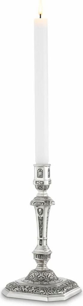 Casa Padrino Luxus Barock Kerzenständer im französischen Stil Antik Silber H. 24,5 cm