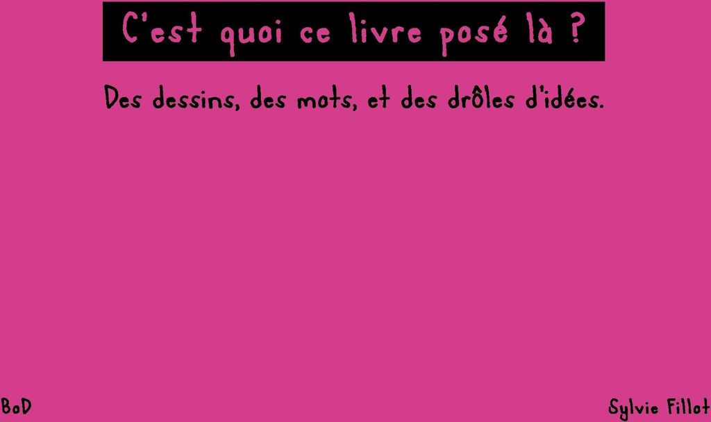 C'est quoi ce livre posé là ?