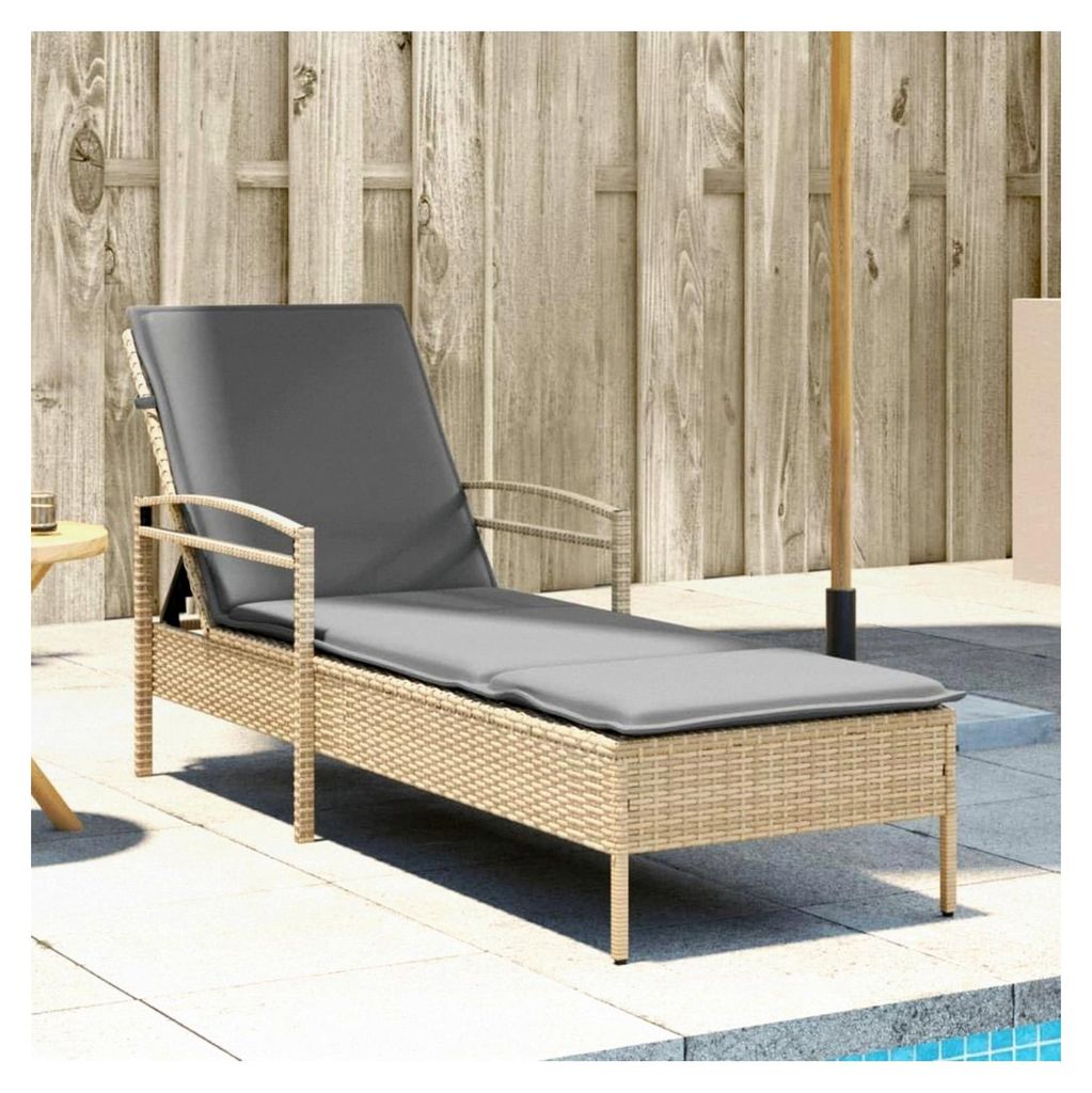 Gartenliege Campingliege Sonnenliege Saunaliege Gartenmöbel Strandliege Liege Relaxliege Liegestuhl für Garten Terrasse Schwimmbad mit Auflage Be...