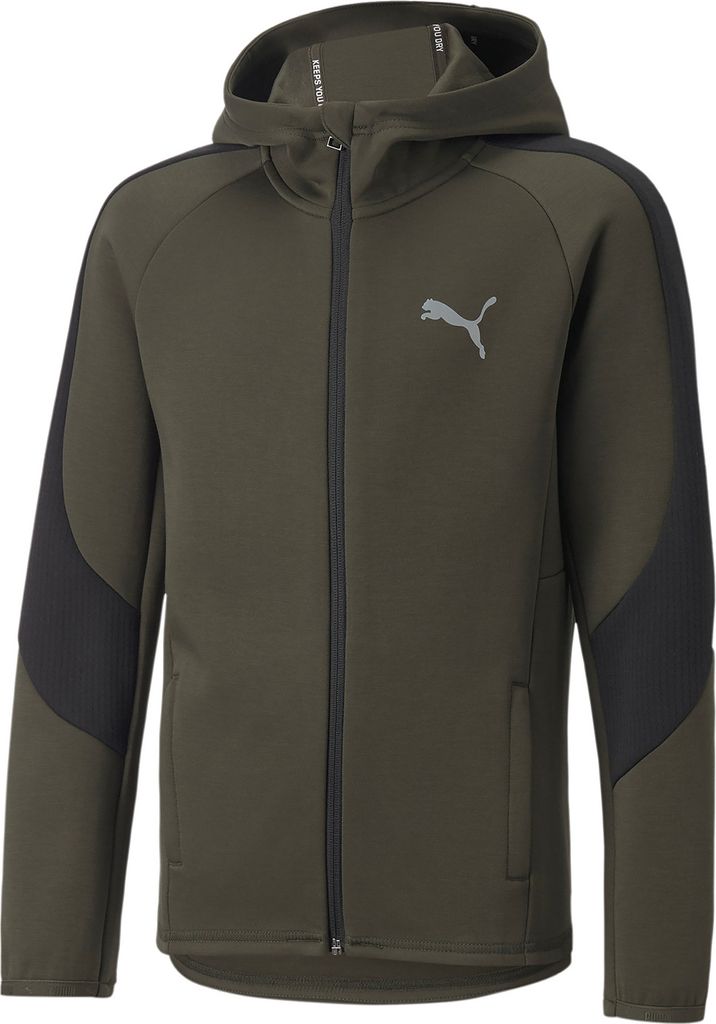 PUMA Evostripe Full-Zip Sweatjacke Jungen forest night 128