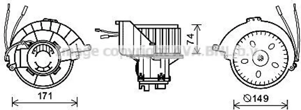Moteur ventilateur robuste pour radiateur Opel Astra H OE 1845002