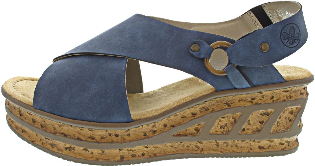 Rieker Damen Sandalen Plateau Keilabsatz 68184, Größe:40 Produktbild 