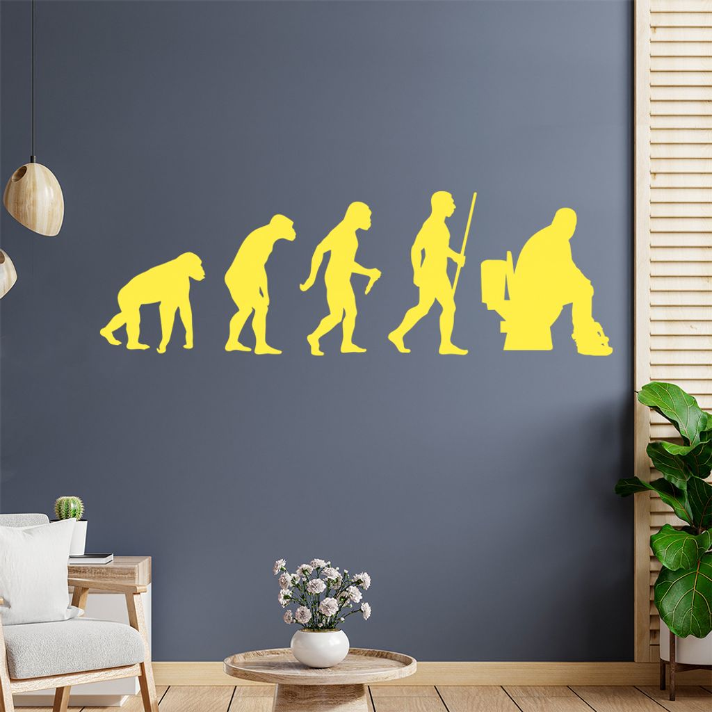Klo Toiletten Evolution Wandtattoo Wandaufkleber Wall Sticker - Dekoration, Küche, Wohnzimmer, Schlafzimmer, Badezimmer