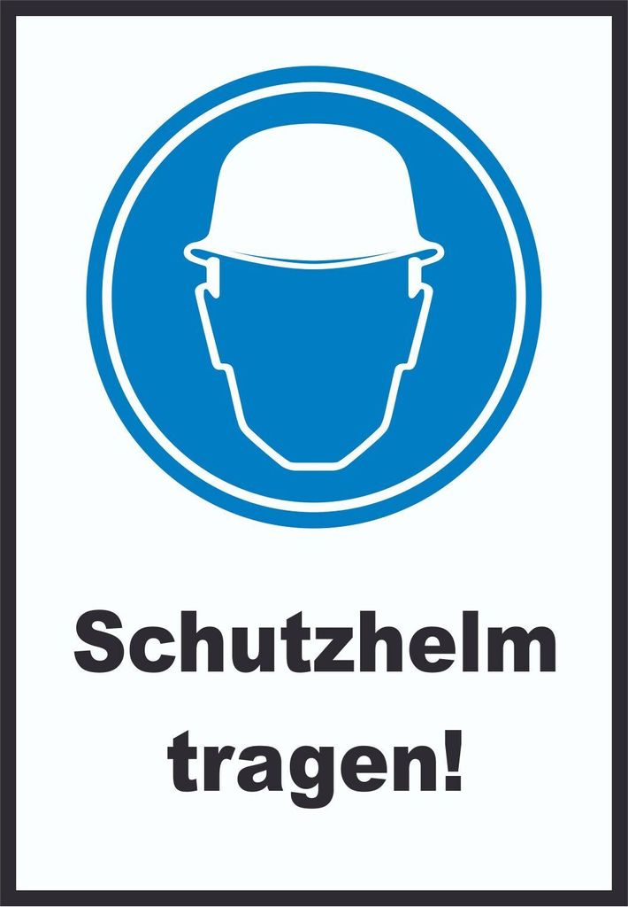 Schutzhelm tragen Schild A1 (594x841mm)