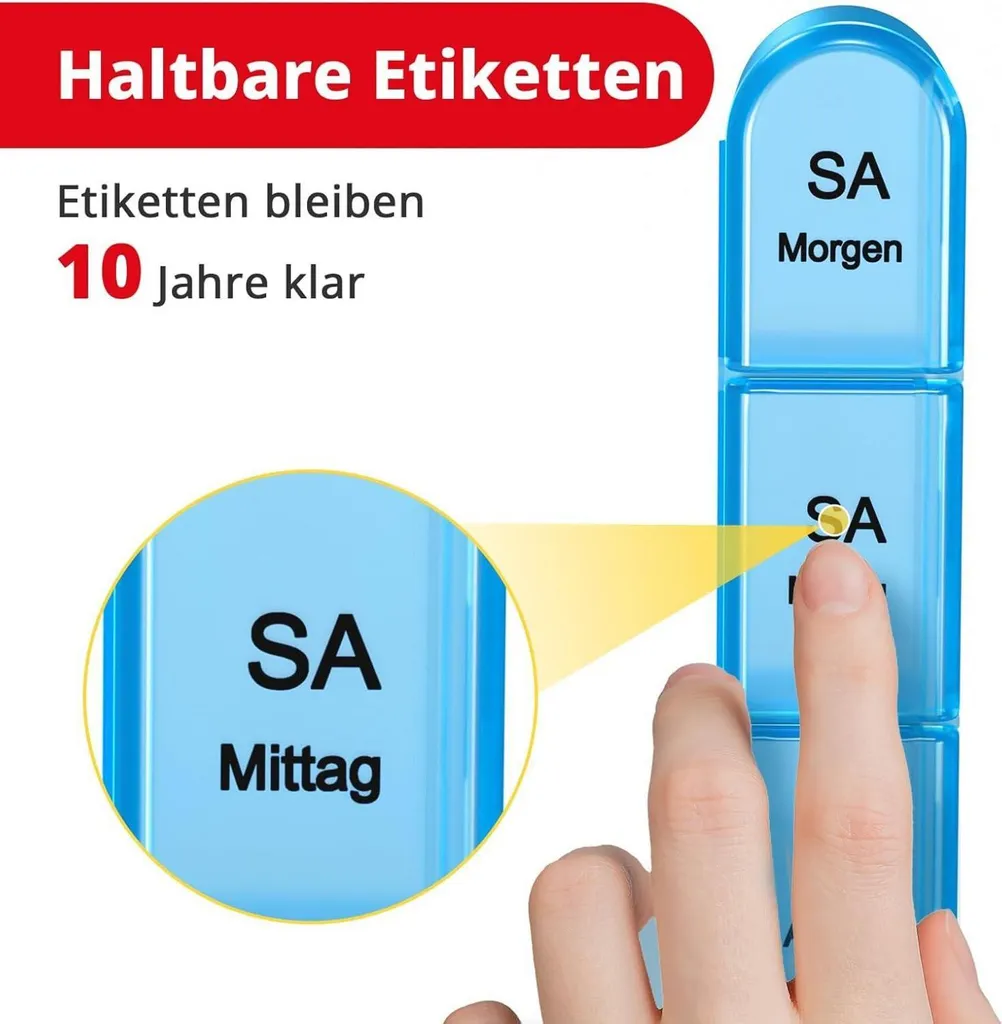 Pilulier 7 jours 3 compartiments : boîte à médicaments petit format - 5