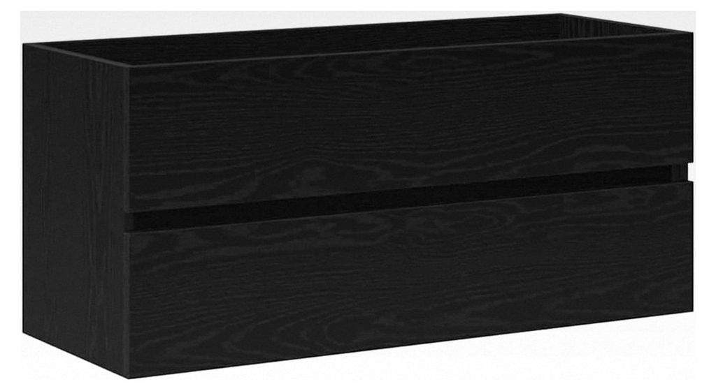 Waschbeckenunterschrank Schwarz Eichen-Optik 100x38,5x45 cm