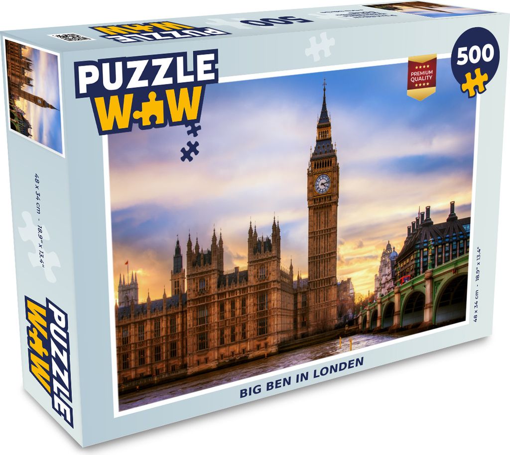 MuchoWow Puzzle 500 Teile Big Ben in London - 500 Teile - Kinder - Selberbauen - Puzzlespiele