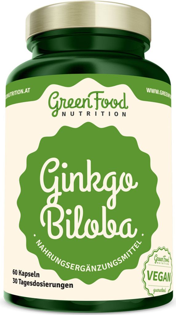 GreenFood Nutrition Ginkgo Biloba 60 Kapseln