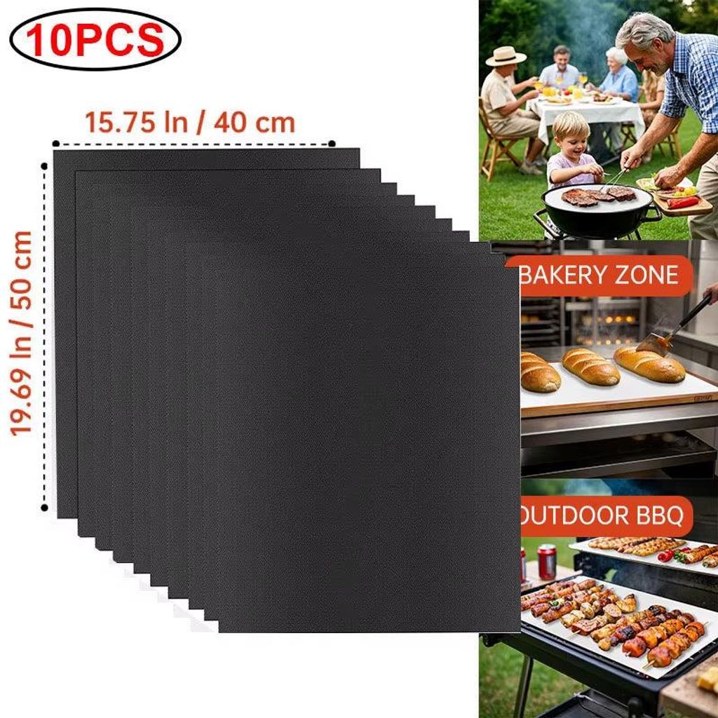 BBQ Matten Ofen Boden Liner Wiederverwendbare Antihaft-Backmatten Party Im Freien Schutz Matten Küche Werkzeuge Hitzebeständige Grill Matten.Vers...
