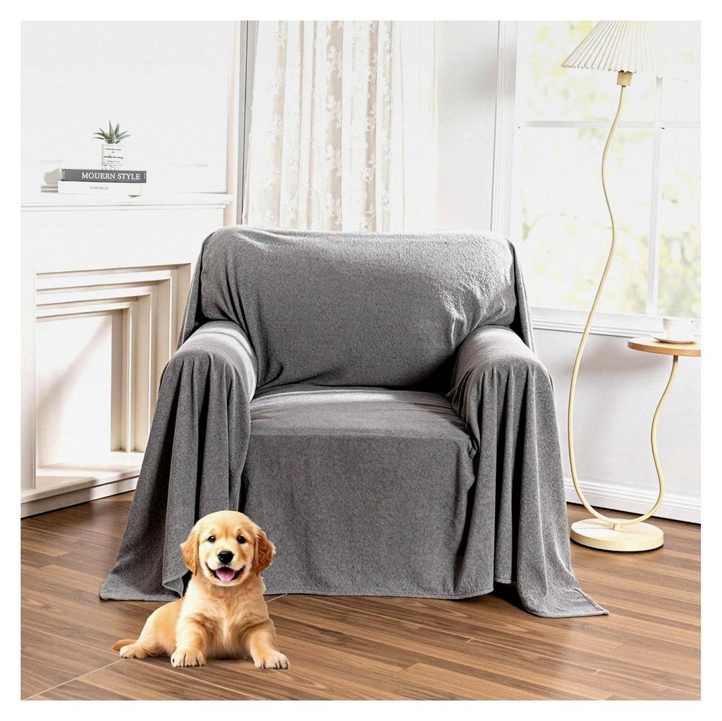 Sitzschoner für Relaxsessel - Überzug für 1-Sitzer, Sesselbezug für Zuhause, Armlehnenschoner für Haustiere, Bezug für Fernsehsessel 180 x 23...