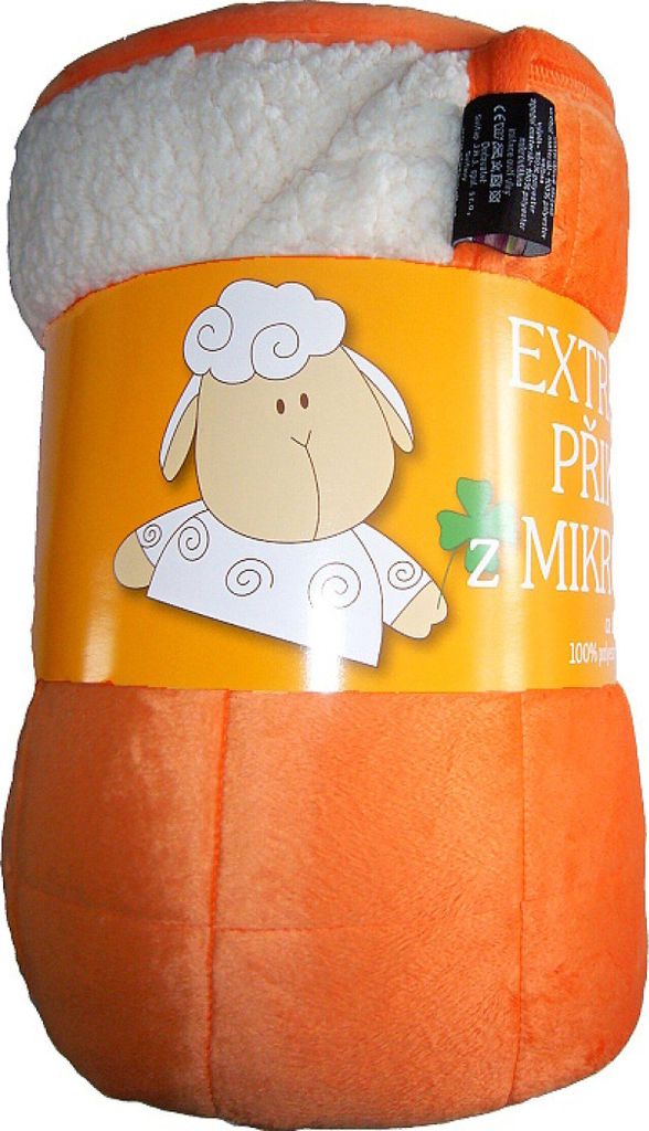Mikrofaser-Decke Schaf steppt orange 150x200 cm