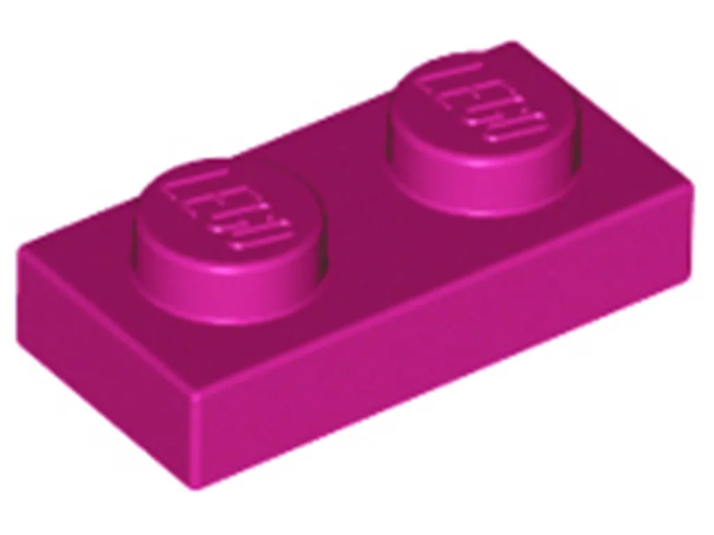Plaques Lego 1x2 Magenta 3023 - 250 Pièces pour Vos Créations et MOC