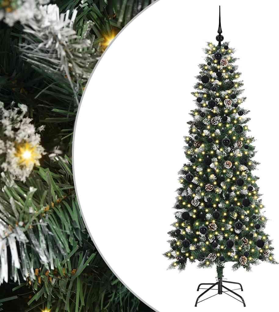 vidaXL Künstlicher Weihnachtsbaum mit 300 LEDs mit Ständer Grün 180 cm