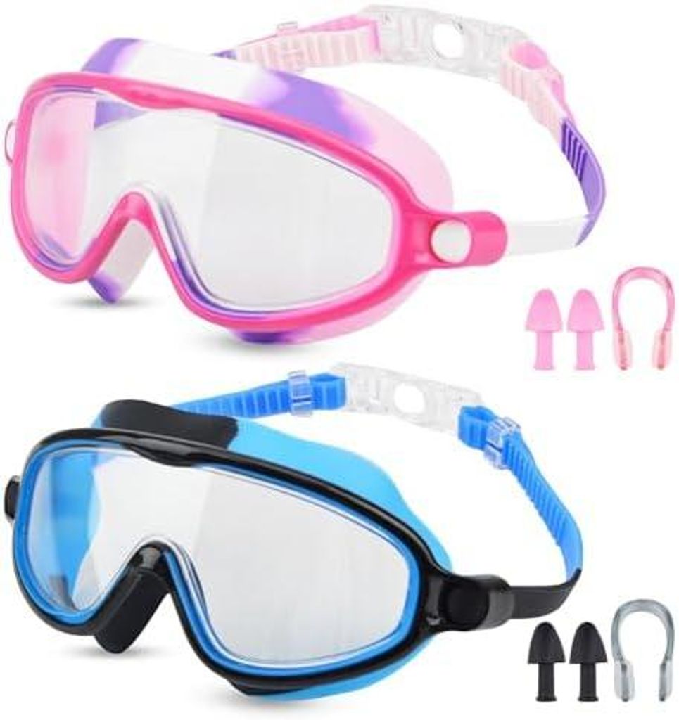 Moseem Schwimmbrille Kinder, 2 Stück Schwimmbrille 3-15 Produktbild 