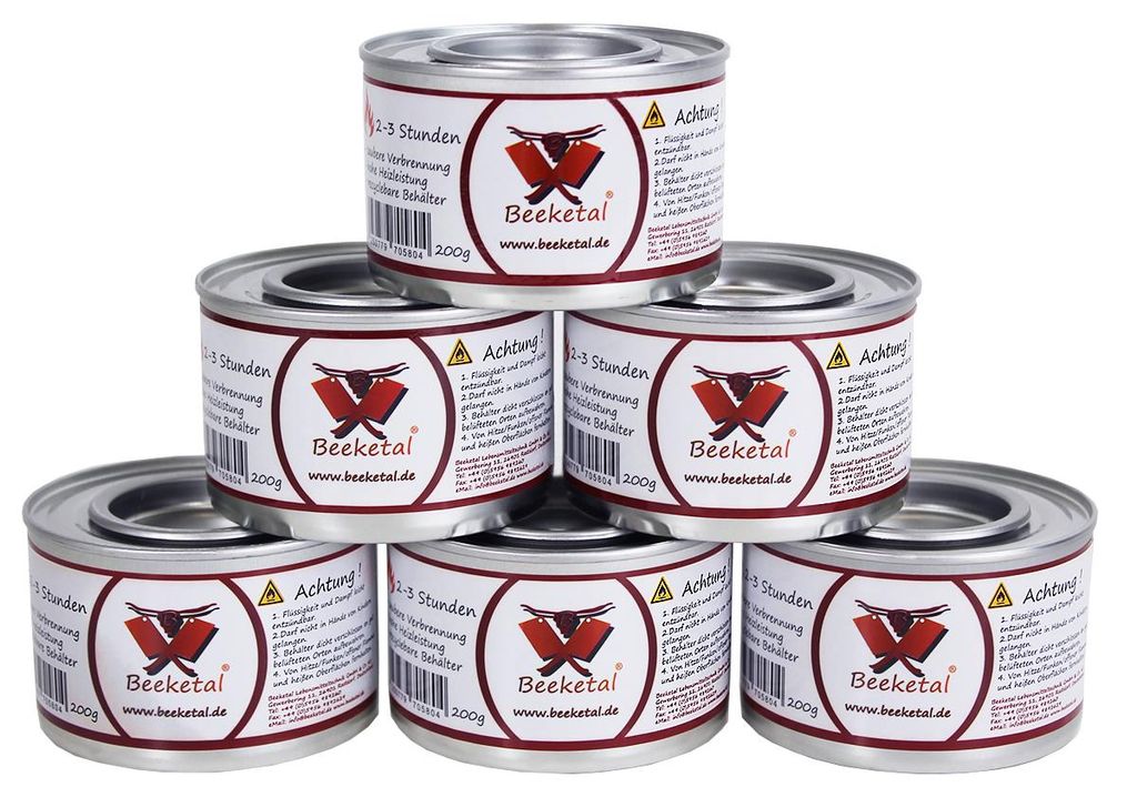 Beeketal Sicherheits Brennpaste 6 Stück Produktbild 