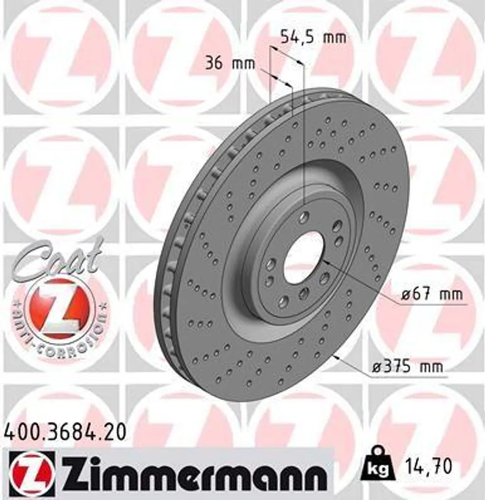 Disque de frein sans vibrations pour Mercedes GLS et GLE - Zimmermann