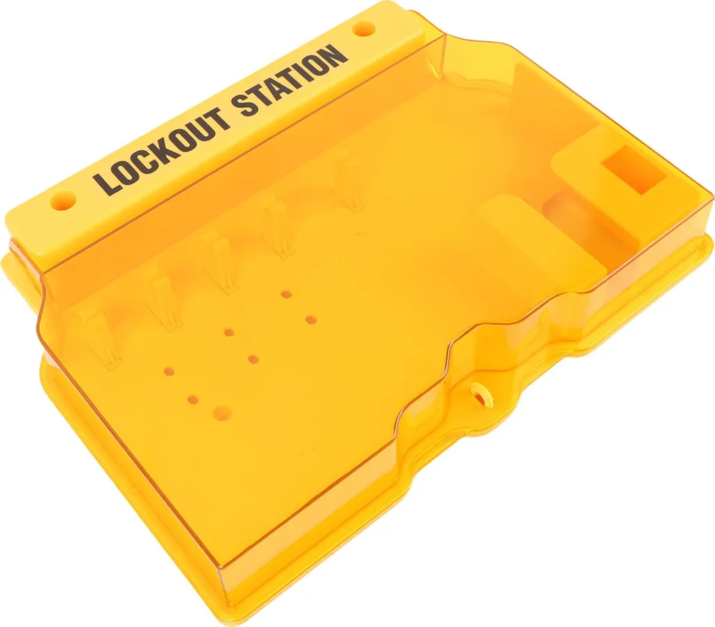 Platine de kit de balisage Lock-Out jaune en PC avec fixations murale