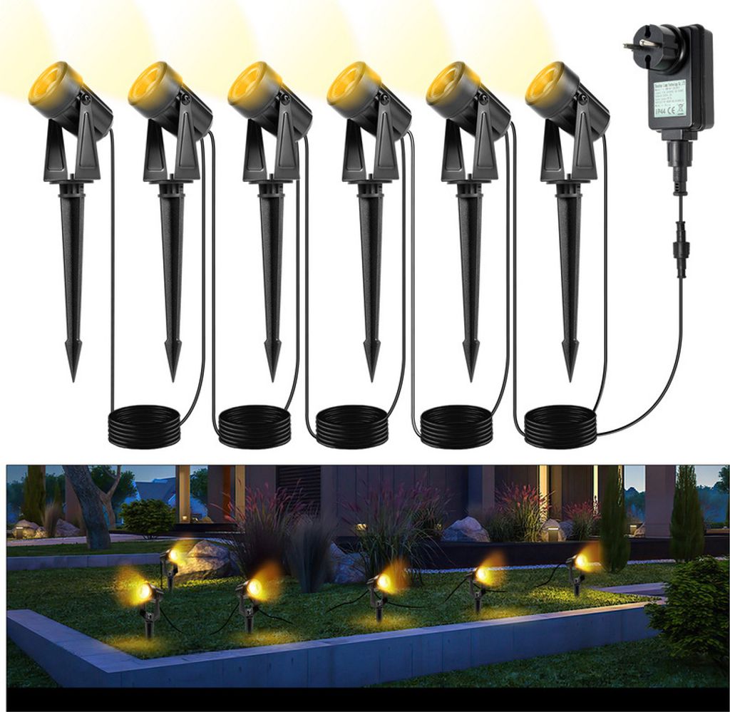 Jopassy LED záhradné reflektory so zemným hrotom sada 6, Obrázok produktu 