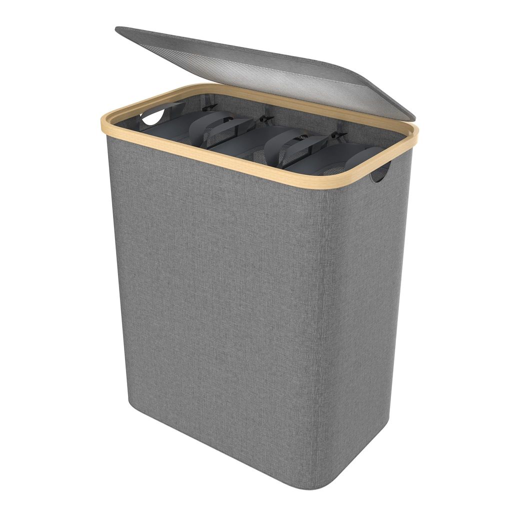 JOIEYOU Panier à linge 3 compartiments Collecteur de linge Image du produit 