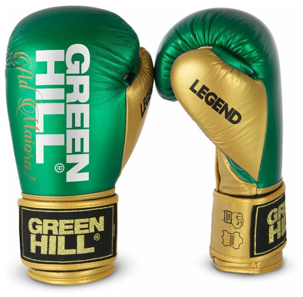 Green Hill Legend Platinum - Leder - Grün mit Gold - 14 oz. Produktbild 