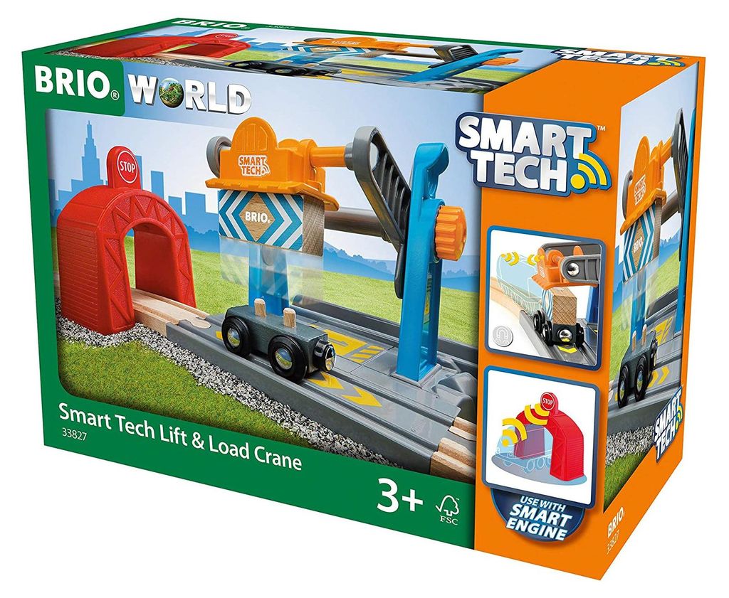 BRIO Bahn 33827 - Smart Tech Verladekran Produktbild 