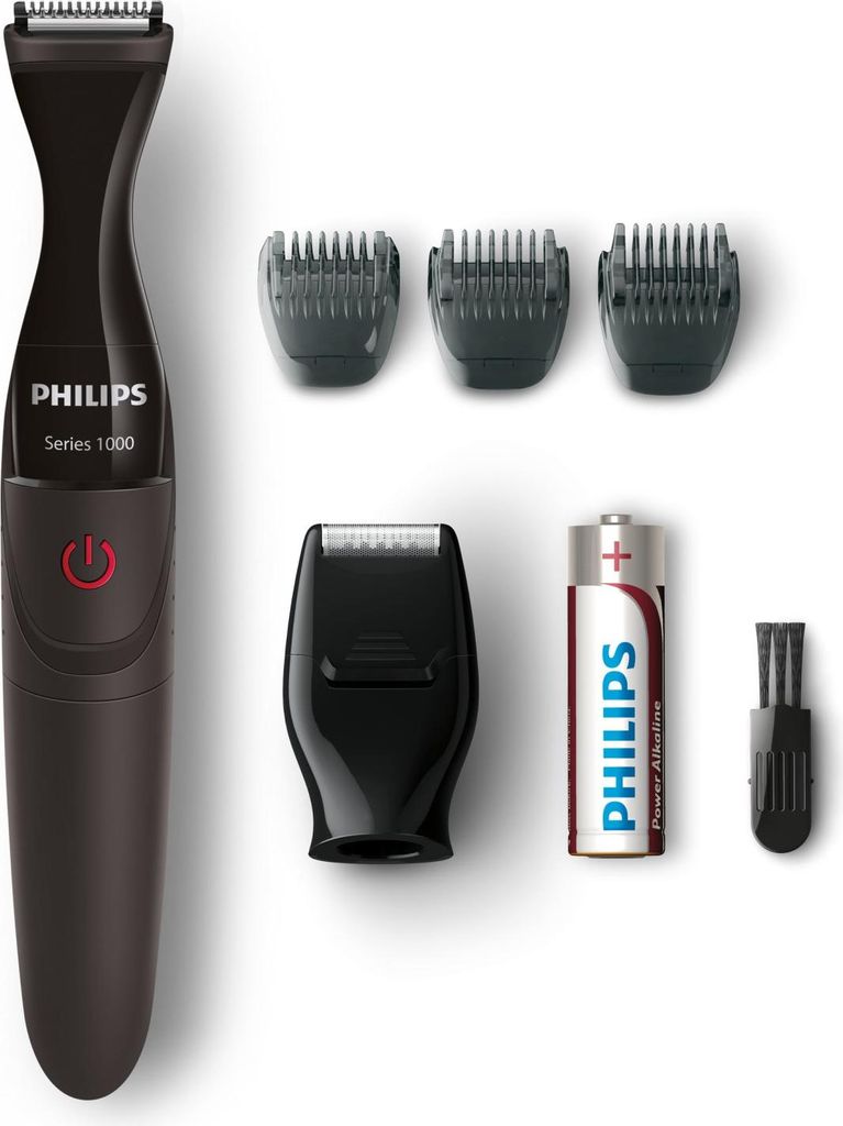 A collection of grooming tools and accessories laid out on a white background.