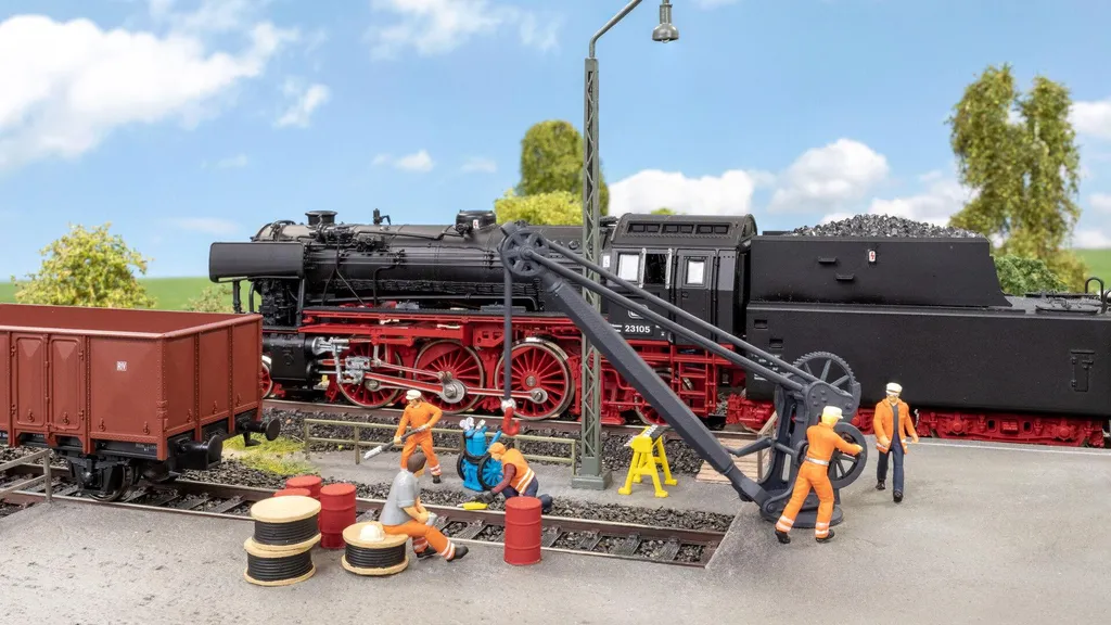 NOCH 16270 Figurines Dépôt de Chemin de Fer à l'Échelle HO pour Modélisme