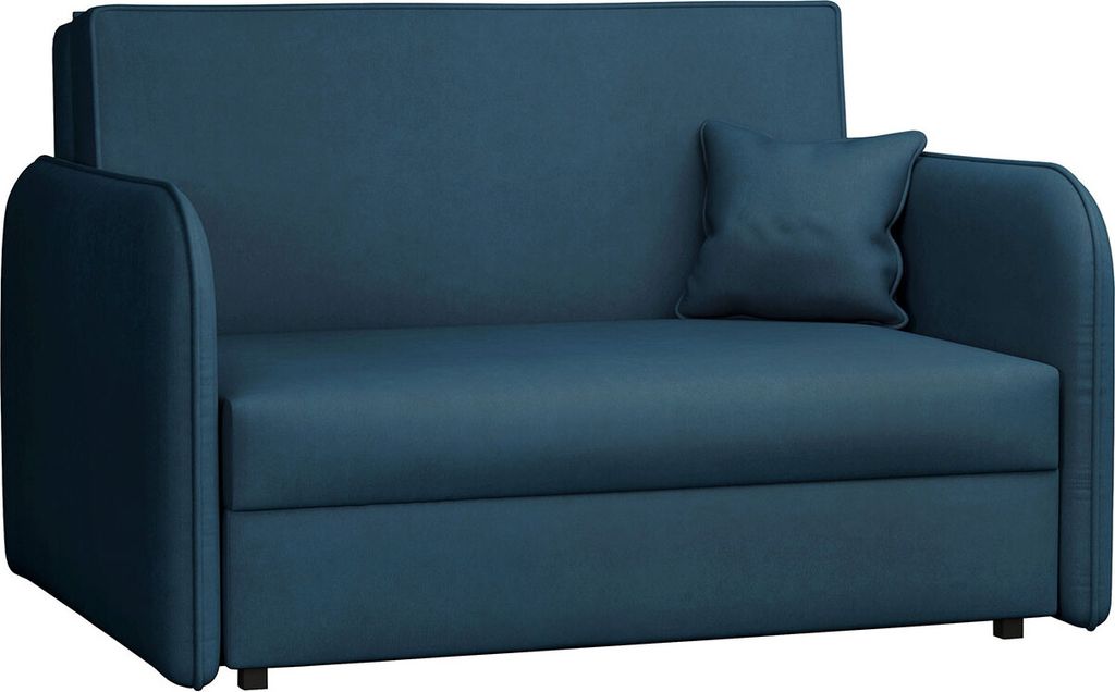MIRJAN24 Schlafsofa Viva Loft II, Zweisitzer Sofa mit Schlaffunktion und Bettkasten, Polstersofa, Stilvoll Couch vom Hersteller (Farbe: Mono 241)
