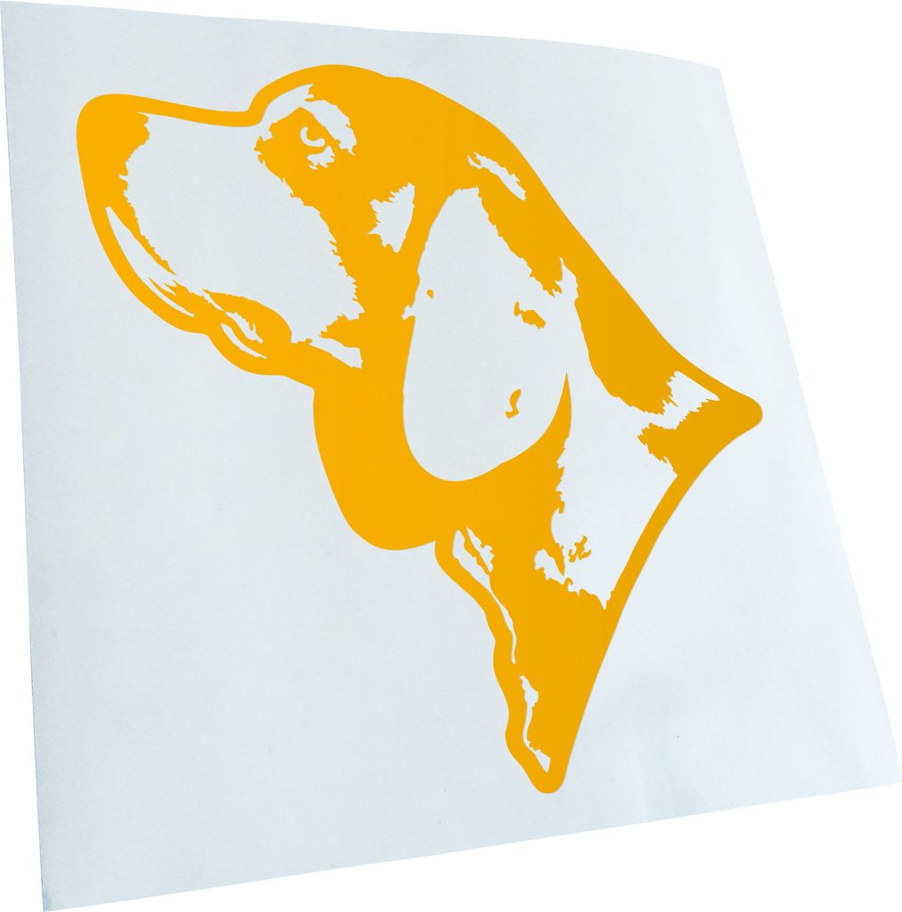 Kiwistar - Autoaufkleber - Beagle Hund - Gelb - 50x45cm - Aufkleber für Auto, Laptop, Fahrrad, LKW, Motorrad mehrfarbig JDM Decal Racing