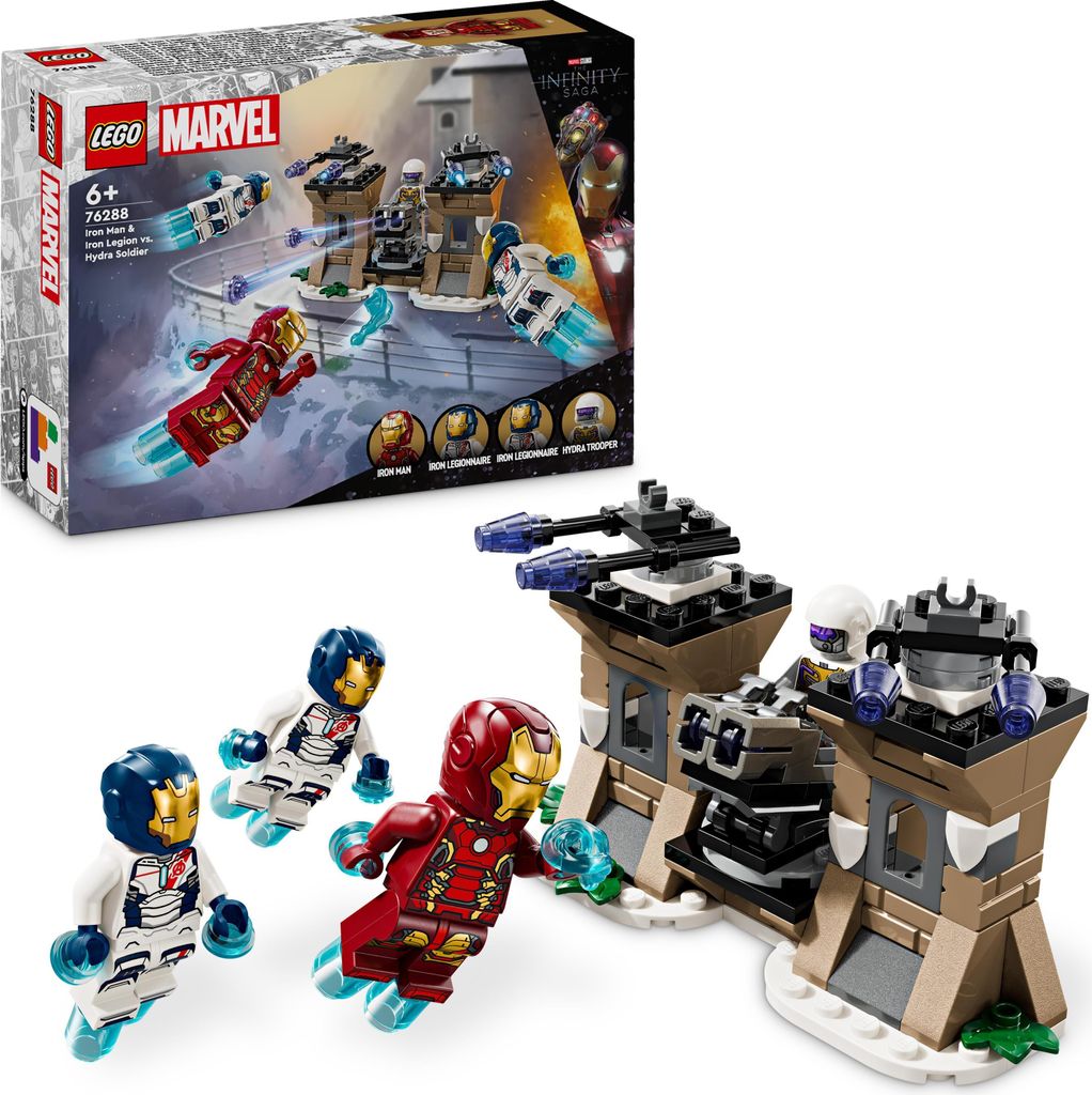 LEGO Marvel Iron Man & Iron Legion vs. HYDRA-Soldat, Produktbild
