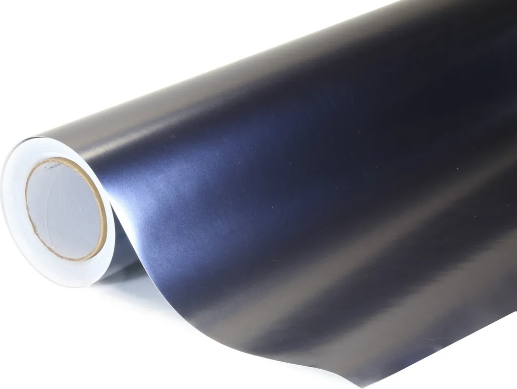 Film covering bleu marine métallique nacré 152x700cm pour auto et déco