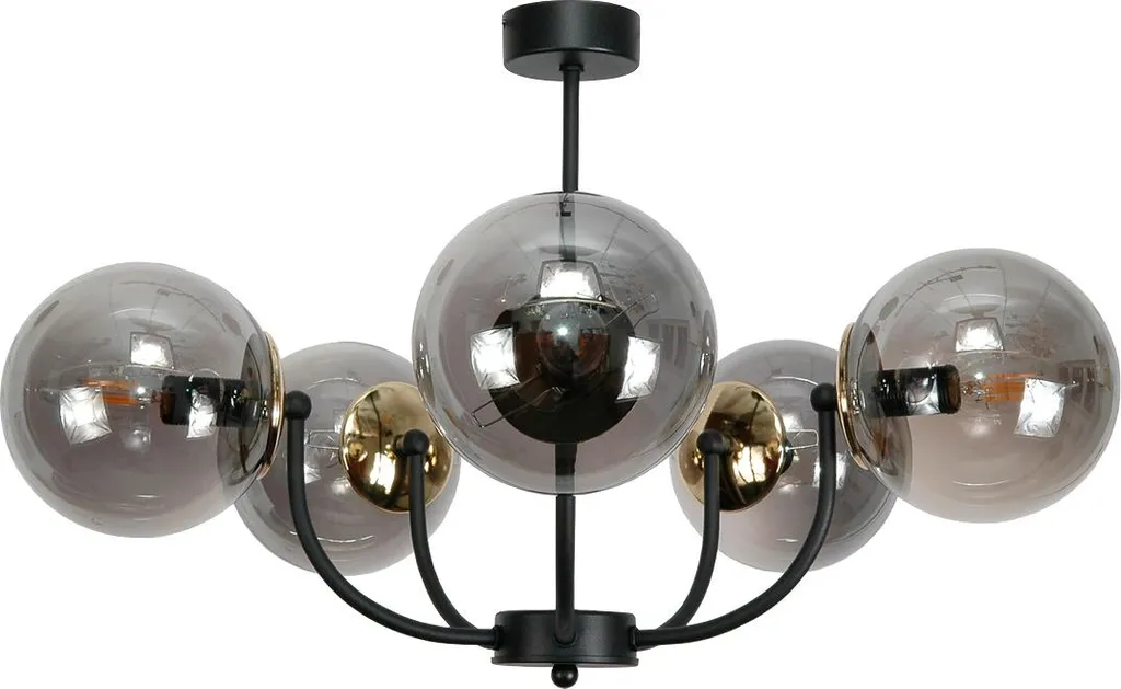Luminaire Plafonnier Verre Noir Esti Ned : Éclairage Chic sans Éblouir