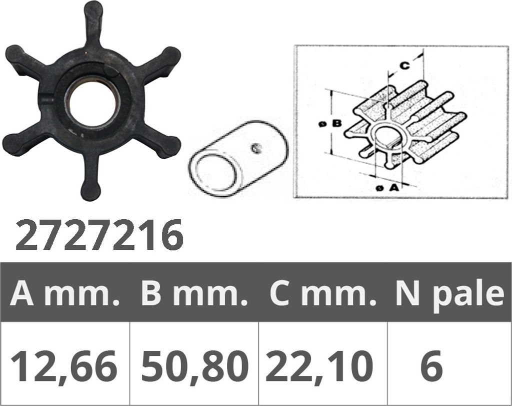 ORIGINAL JABSCO Impeller 673-0001-P Produktbild 