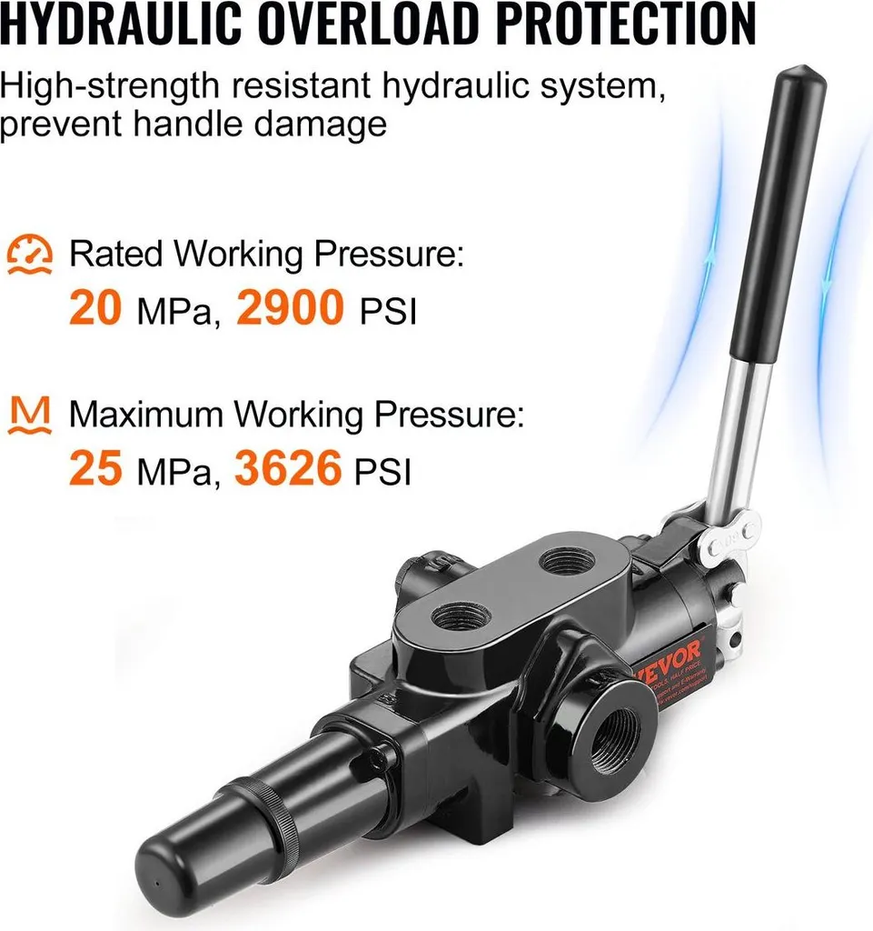 Vanne directionnelle hydraulique haute pression 3626 PSI débit 25 GPM