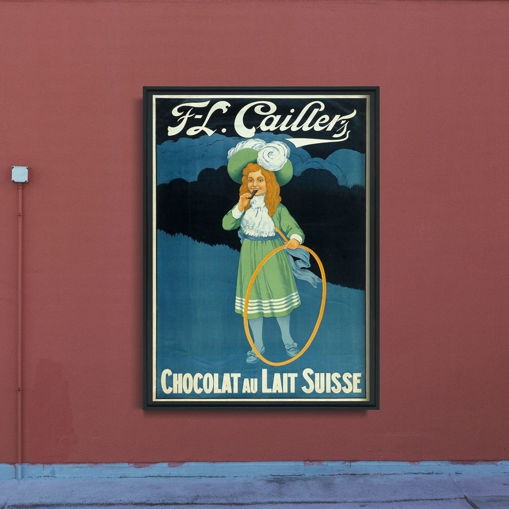 Poster - Canvas - Leinwand - 29,7 cm x 42 cm - Chocolat au Lait Suisse