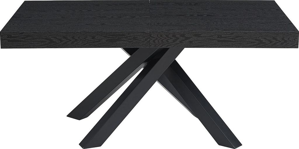 Klappbarer 6- bis 10-Sitzer Esstisch aus MDF und Metall - Schwarz - CATONAV