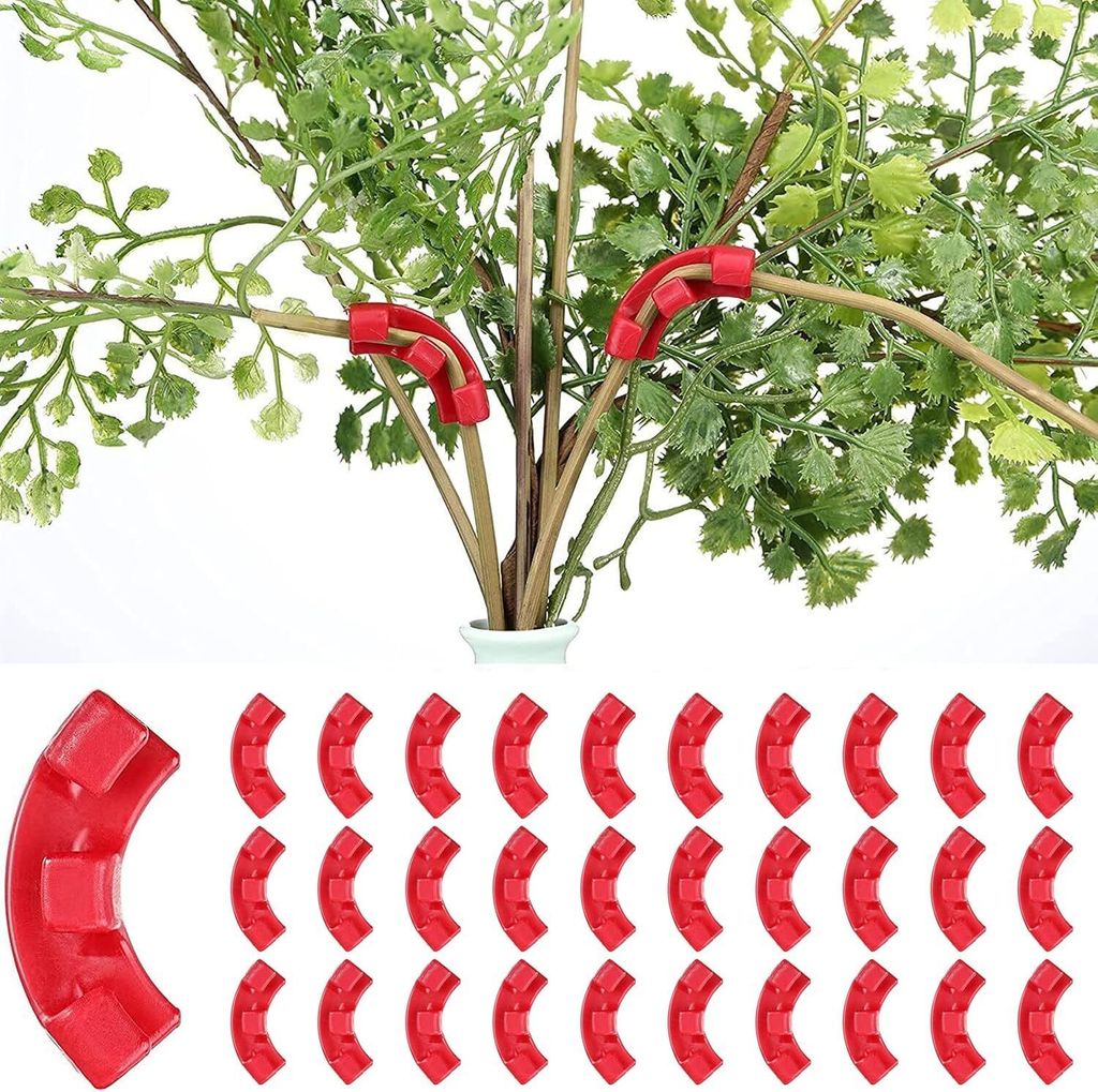 30 Stück Pflanzenwachstum Bieger Clips Gardening Plant Support Fixture Kletterpflanzen Befestigung Clip 90 Grad Pflanzenclip für Pflanzenkontroll...